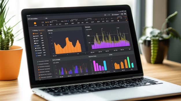 Painel de analytics mostrando metricas de retorno sobre investimento em midia paga