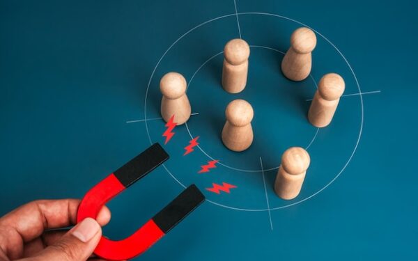 Funil de geracao de leads com taxas de conversao por etapa