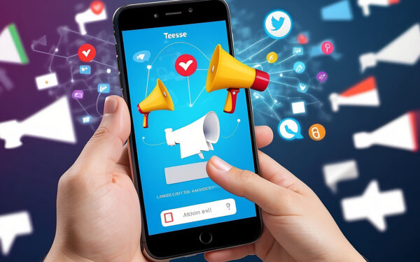 Interface de campanhas de anuncios em redes sociais com dados de performance